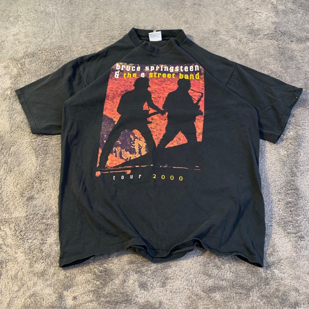 Bruce Springsteen &‎ E Street Band Tour 2000 Vintage Shirt XL Black